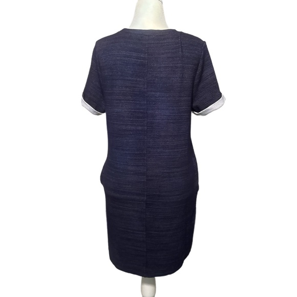 Hazel Navy Blue and White T-Shirt Dress - Picture 4 of 6